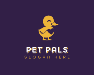 Duckling Heart Pet Care logo design