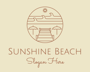 Summer - Summer Beach Dock logo design