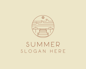 Summer Beach Dock logo design