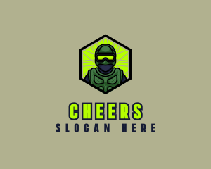 Defender - Military Soldier Hexagon logo design