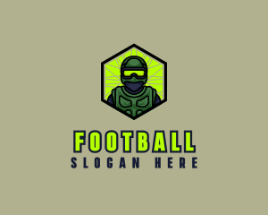 Mascot - Military Soldier Hexagon logo design