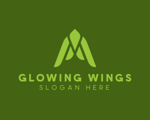 Wings Flight Letter A logo design