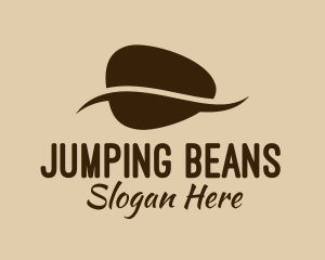 Brown Coffee Bean Cafe logo design