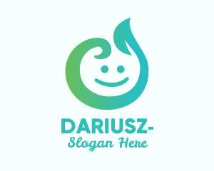 Smiling Droplet Plant Logo