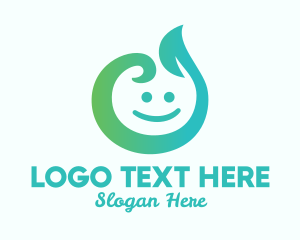 Plant - Smiling Droplet Plant logo design