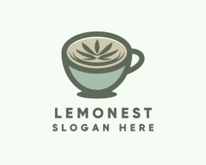 Green Tea - Cannabis Weed Cafe logo design