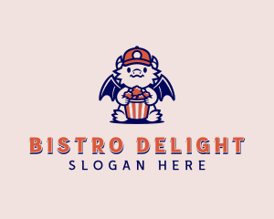 Popcorn Dragon Gastropub logo design