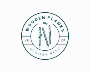 Wooden Cricket Wicket Sports logo design