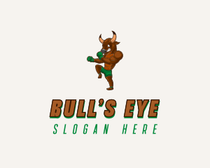 Bull Muai Thai Tournament logo design