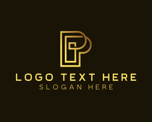 Gold - Corporate Business Letter P logo design