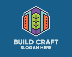 Construct - Modern Community Neighborhood logo design