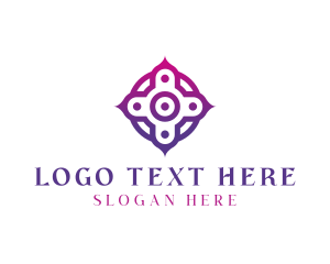 Floral Cross Cosmetics logo design