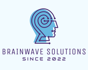 Neuroscience - Technology Human Cyber Technician logo design
