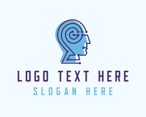 Technology Human Cyber Technician logo design