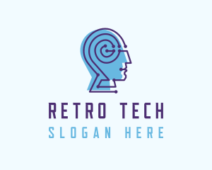 Technology Human Cyber Technician logo design