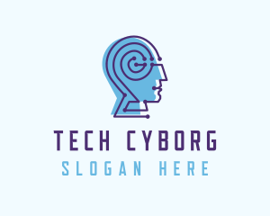 Cyborg - Technology Human Cyber Technician logo design