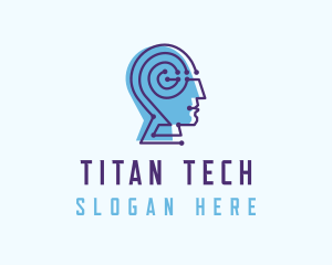 Technology Human Cyber Technician logo design