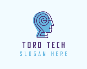 Technology Human Cyber Technician logo design