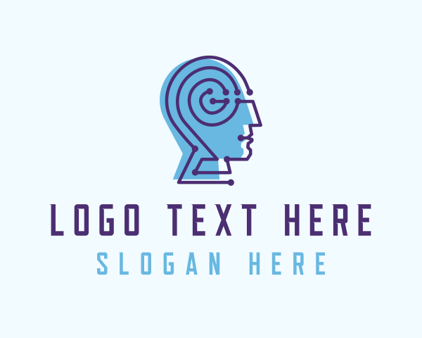 Technology - Technology Human Cyber Technician logo design