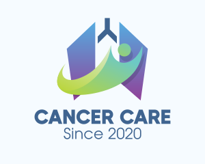 Cancer - Respiratory Lung Person logo design