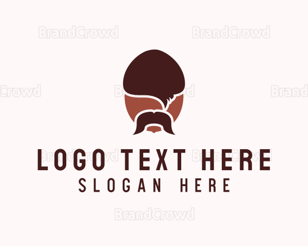 Acorn Mustache Man Logo