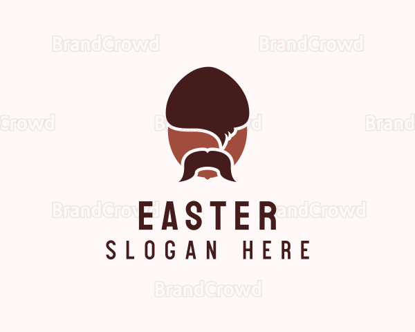 Acorn Mustache Man Logo