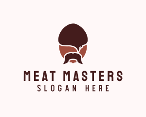 Acorn Mustache Man logo design