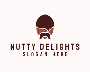 Nuts - Acorn Mustache Man logo design