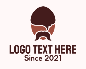 Oak - Acorn Mustache Man logo design
