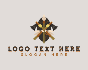 Heritage - Tribal Axe Hunting logo design