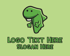 Cartoon Character - Green African Lizard logo design