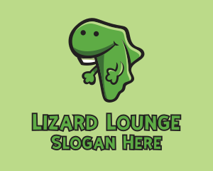 Green African Lizard  logo design