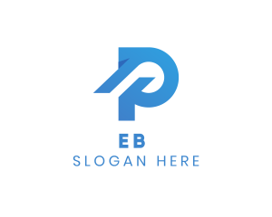 Modern Business Letter P Company Logo