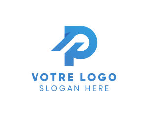 Mobile Application - Modern Business Letter P Company logo design