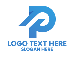 Search Engine - Modern Blue Letter P logo design