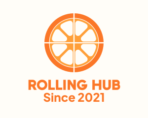 Wheel - Orange Slice Wheel logo design