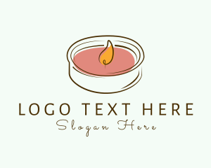 Fire - Wellness Candle Decoration logo design