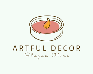 Wellness Candle Decoration logo design