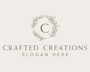 Aesthetic Ornament Wreath logo design