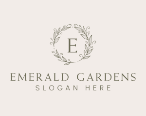 Aesthetic Ornament Wreath logo design