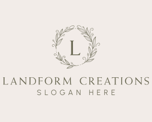 Aesthetic Ornament Wreath logo design