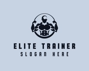 Weightlifter Fitness Gym logo design