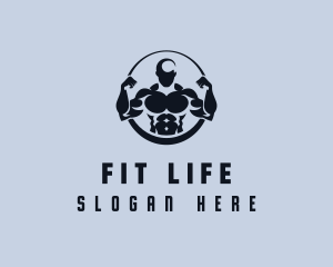 Weightlifter Fitness Gym logo design