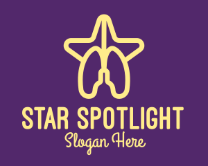 Yellow Lungs Star logo design