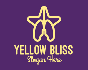 Yellow Lungs Star logo design