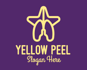 Yellow Lungs Star logo design