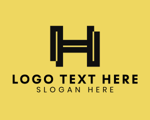 Vlogger - Geometric Corporate Letter H logo design