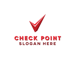 Check - Red Abstract Check logo design