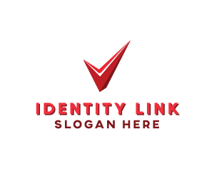 Identification - Red Abstract Check logo design