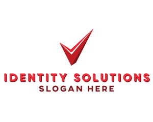 Identification - Red Abstract Check logo design